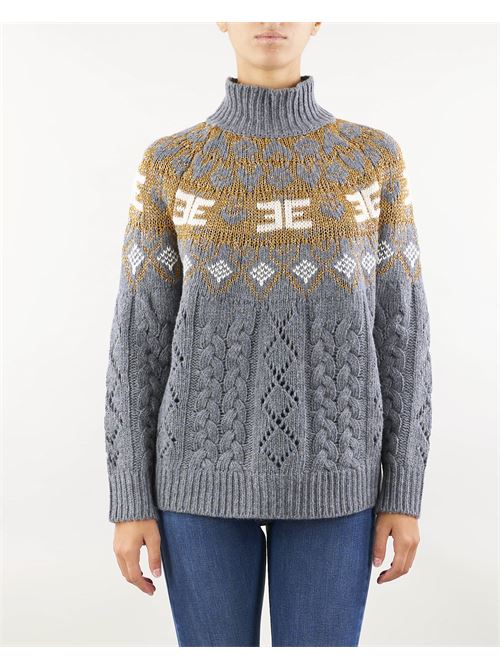 Jacquard sweater with gold lurex Ermanno by Ermanno Scervino ERMANNO BY ERMANNO SCERVINO | Sweater | D45EM021EA1MF668